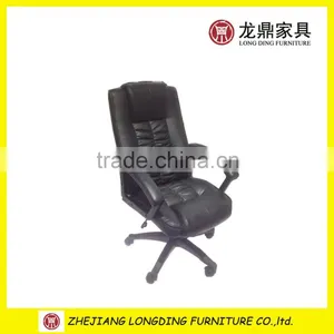 Free Logo Leather High Back Black Modern Swivel Chair Executive Leather Office Chair thumbnail-1