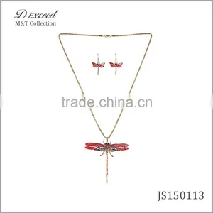 Dragonfly Necklace Set Jewelry Set for Women thumbnail-2