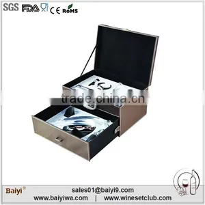 Professional Battery Wine Cork Opener With Luxury Leather Box thumbnail-1