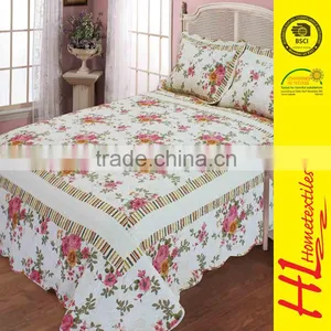 Welcome ODM Active Home Printing Quilted Bedspreads Quilt Blankets , Summer Quilt Set thumbnail-1