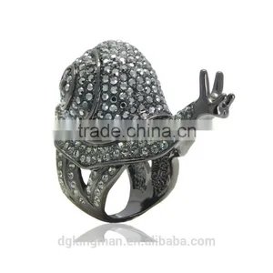 Creative Jewelry Design Kingman Snail Crystal Finger Rings thumbnail-4