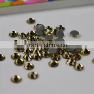 12 Cuts Flat Glue High Quality Ss10 lt Topaz Color Hot Fix Strass Rhinestone thumbnail-2
