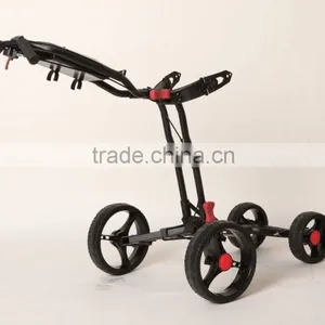 2016 Brand New Fold Light Weight 4Wheels Push Pull Golf Trolley Manual Golf Cart thumbnail-1