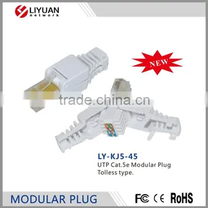 LY-KJ5-45 Cat5e/cat5 RJ45 Plug Toolless RJ45 Cable Connector Flush Mount RJ45 thumbnail-1