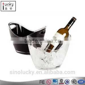 Acrylic Oval Ice Tub Wine Acrylic Ice Bucket for Wine Beer thumbnail-2