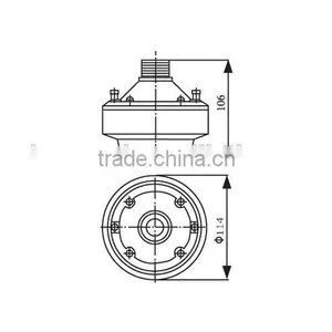 DU-60 60W Aluminum Signailing Reflex Horn Driver Unit thumbnail-3