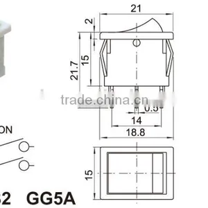 16A 250V Twin Unit Rocker Switch With Light,rocker Switch Mini Switch On-off Switch for Electrical Products With Certificate thumbnail-3