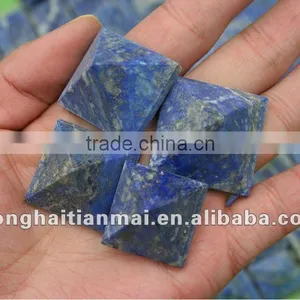 HOT! Natural Blue Gemstone Rock Quartz Crystal Pyramid thumbnail-1