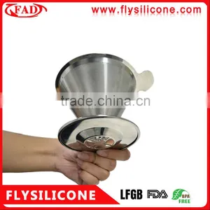 Permanent 304 Stainless Steel Paperless Pour Over Coffee Dripper With Double Mesh thumbnail-6