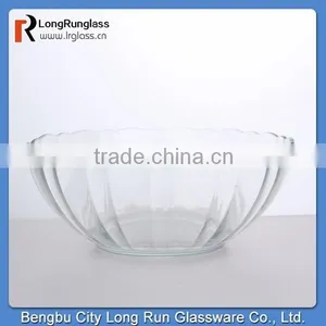 Longrun Hot New Products for 2015 884g High White Glass Material Classic Glass Fruit Plate,salad Bowl Wholesale Price thumbnail-1