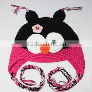 Toddler Baby Crochet Owl Ear Flat Beanie Hat FCK-119100850 thumbnail-1