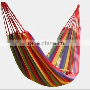 2014 New Style Durable Cotton Rainbow Color Hanging Hammock Bed thumbnail-2