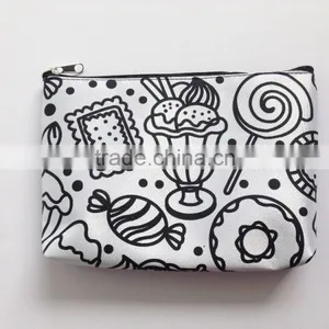 DIY Drawing Small Size Stylish Cheap Personalized Cosmetic Bag- Women's Bag thumbnail-5