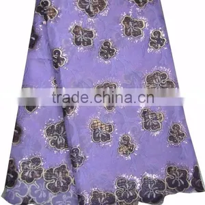 African Organza Lace With Sequins Embroidery CL8103-2blue thumbnail-1