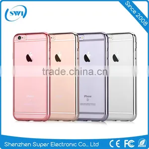 Cell Phone Transparent Matte Plating Soft TPU Cases Cover For Iphone 6 6S 6 Plus thumbnail-1