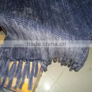 Wholesale Genuine Knitted Mink Fur Blanket From China thumbnail-2