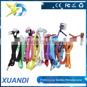 2016 Newest Product Zipper Headphone With Good Quality thumbnail-2
