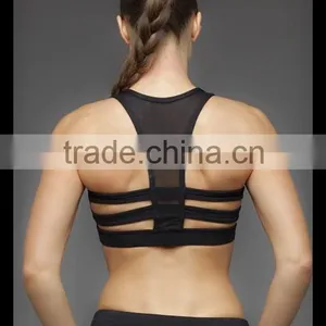 Women Wholesale Sports Bra With Mesh and Sexy Hole in the Front Yoga Fitness Sports Bra Office In Unite State (USA) thumbnail-4