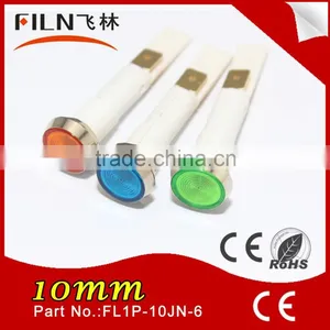 Dia 10mm Nylon PA66 Check Engine Lamp Flat High Light 12 V Incandescent Lamp Indicator thumbnail-2