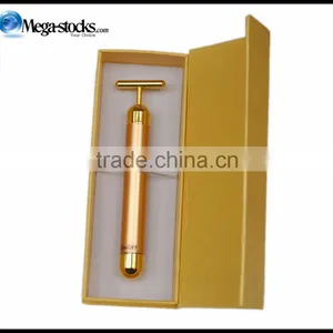 Beauty Bar 24K Gold Plated Pulse Skin Care Facial Anti-aging Roller Massager thumbnail-1
