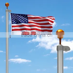 25Ft Aluminum Sectional Flagpole Kit Outdoor Halyard Pole + 2PC US American Flag thumbnail-2