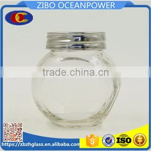 Mini Flat Drum Type Glass Spice Bottle Jar thumbnail-1