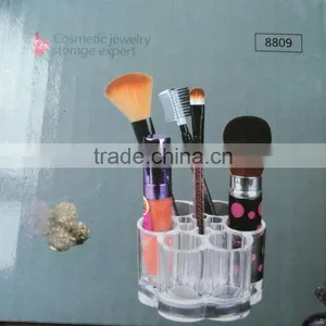 Wholesale Innovative Household Beautful Clear Flower Shape Acrylic Cosmetic Makeup Organizer With 7 Grids for Store Cosmetics thumbnail-5