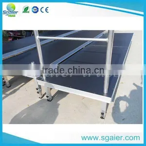 Black Stage Railing Aluminum Handrail Concert Portable Stage Install thumbnail-3