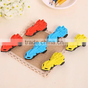 School Office Supply Reward 4x Simulated Cartoon Car Eraser thumbnail-1