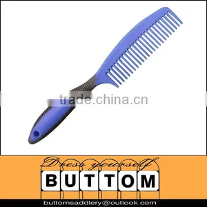 Horse Mane Comb Plastic Horse Mane Comb With Rubber Handle for Thick Mane and Tail thumbnail-1