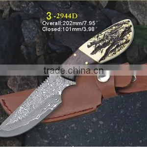 Hunting Damascus Knives, High Quality thumbnail-4