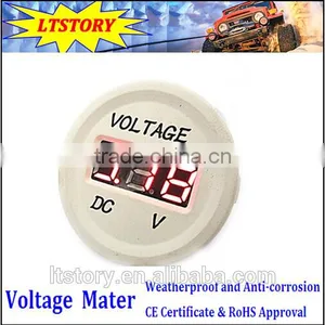 LED Display Round Digital Only Voltmeter for 12V System thumbnail-1
