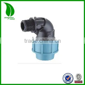 HEAVY DUTY PP PE COMPRESSION FITTING MALE ELBOW thumbnail-1