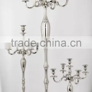 Aluminium Wedding Candelabra With Silver Finish thumbnail-1
