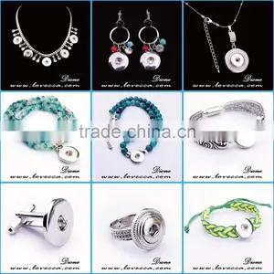 Custom Jewelry Changeable Snap Buttons Necklace Cheap Press Snap Button Jewelry Necklace thumbnail-1