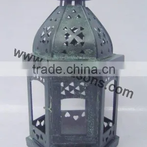 Home Decoration Black Metal Lantern/candle Holder thumbnail-1