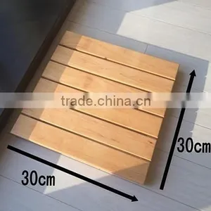 Natutal Solid Wooden Spa Shower Mat Bamboo Floor Mat for Bath, Spa, Pool thumbnail-1