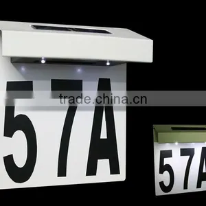 FQ-533 Solar LED Lighted Address Signs, House Number Plaques, Doorplate Light,led Movable Lighted Sign thumbnail-1