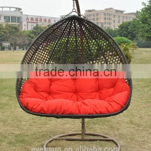 Double Seater Bird Nest Wicker Rattan Swing Egg Chair Hanging Hammock thumbnail-1