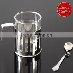 Vintage Glass Coffee Cup thumbnail-1