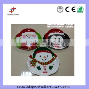 Christmas Plastic Snow Man Plates thumbnail-1