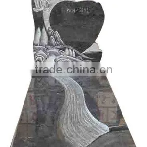 European Black Granite Tombstone thumbnail-1