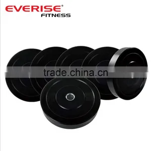Gymnastics Black Solid Rubber Bumper Plate thumbnail-2