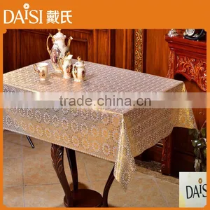 137CM*20M Beautiful and Elegant Golden PVC Lace Table Cloth thumbnail-4
