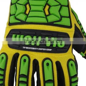 EN388 4131 Smart Phont Available Silicone Printed Anti Slip Drilling Impact Protection Safety Glvoes thumbnail-3