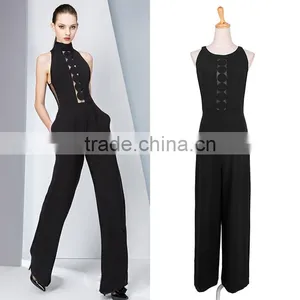 MaxNegio Brand Wholesale Fashion Chiffon 2016 Latest Design Jewel Neck Party Jumpsuit for Ladies thumbnail-1