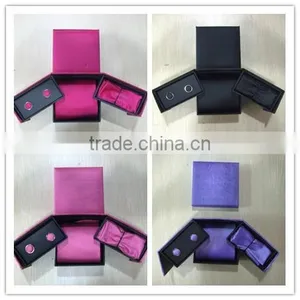 HOt Selling Men Formal Ties With Cufflink Tie Clip Hankie Gift Box thumbnail-1