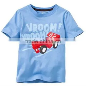 Fashion Kids Cartoon Short Sleeve t Shirts Baby Summer Tops Boyus Vroom Pattern T-shirts thumbnail-1