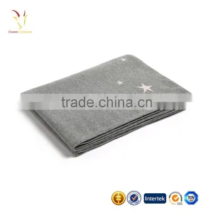 Baby Cashmere Knitted Blanket,Star Design Intarsia Blanket thumbnail-4
