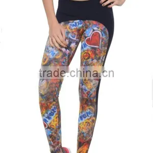Fabric Sublimation Printing Running Leggings 2017 Apparel Plus Size Yoga Pants thumbnail-1